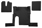 floor mat floor F-CORE MAN, entire põrand, ECO-leather, number pc. set of. 3 pc (material - eco-leather, paint - black, one drawer, manual transmission) MAN TGX 06.06-