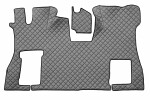 floor mat floor F-CORE SCANIA, entire põrand, ECO-leather, number pc. set of. 2pc (material - eco-leather, paint - grey, kaasreisija seat foldable, flat põrand) SCANIA L,P,G,R,S 09.16-