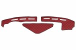 matt dashboard (hole liikumisandurile) red, EKO-leather, ECO-leather RVI T 01.13-