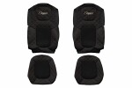 Seat cover seat (black/red, material eko-leather, velour, series ELEGANCE) FORD F-MAX 11.18-