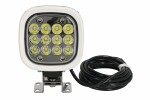 working light (LED, 12/24V, 55W, 7000lm, number dioodide 12, 110mmx110mmx85,3mm, fokuseeritud light, with cable 0,25m)