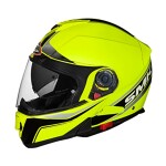 модуляр шлем SMK GLIDE FLASH VISION HV420 цвет черный/fluorestseeriv/желтый, размер XS Unisex