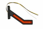 Side marker light L, white/red/orange, LED, pindmine, length cable 400, horn type, 12/24V (function rear to direct)