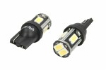 BULB LED, 2pc., W5W, 12V, max. 2W, color light cold white, max. 6000K, socket W2.1x9.5d, not suitable for use üldkasutatavatel teedel, vehicles without CAN-bus süsteemita