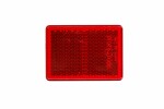Reflektor rektangulär (röd, självhäftande, 55 mm x 40 mm x 6,5 mm)