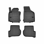 floor mats (set, rubber, 4pc, paint black) VW GOLF V, JETTA III 10.03-10.10 HATCHBACK/combi/sedan