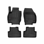 floor mats (set, rubber, 4pc, paint black) VW T-CROSS 12.18- SUV