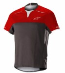 paita pyöräilijän ALPINESTARS DROP PRO S/S JERSEY väri musta/punainen, koko L (lyhyt hiha)