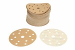 gold paper abrasive: Grinding disc, velcro fastener, number hole: 15, .: P180, diameter - dimesions:150mm, paint: beez, package 100 pc