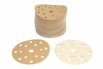 gold paper abrasive: Grinding disc, velcro fastener, number hole: 15, .: P400, diameter - dimesions:150mm, paint: beez, package 100 pc