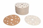 gold paper abrasive: Grinding disc, velcro fastener, number hole: 15, .: P360, diameter - dimesions:150mm, paint: beez, package 100 pc