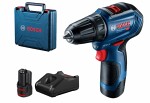 wireless-drill with battery, voltage: 12V, max moment rotating 30 Nm 2x2 Ah Li-Ion GSR 12V-30 Professional, engine without brushes, case