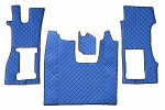 floor mat floor F-CORE SCANIA, entire põrand, ECO-leather, number pc. set of. 3 pc (material - eco-leather, paint - blue, kaasreisija seat pneumatic) SCANIA L,P,G,R,S 09.16-
