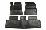 floor mats (set, rubber, 3 pc, paint black) TESLA model 3 06.18- HATCHBACK