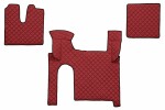 floor mat floor F-CORE MAN, entire põrand, ECO-leather, number pc. set of. 3 pc (material - eco-leather, paint - red, two drawers, manual transmission) MAN TGX 06.06-