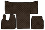 floor mat floor F-CORE MAN, entire põrand, ECO-leather, number pc. set of. 3 pc (material - eco-leather, paint - brown, cabin L, cabin LX) MAN TGS 09.16-