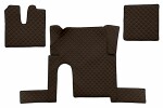 floor mat floor F-CORE MAN, entire põrand, ECO-leather, number pc. set of. 3 pc (material - eco-leather, paint - brown, one drawer, manual transmission) MAN TGX 06.06-