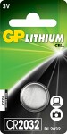 Patarei GP CR2032 3V litium 20,0x3,2mm