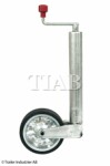 Priekabos priedas, atraminis ratas 200x50mm, metalas/guma, kojos sk. 60 mm, maksimalus svoris 500 kg