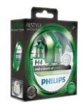 polttimo 12V H4 vihreä  Philips ColorVision +60% 12342CVPGS2 2kpl.