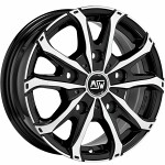 Alloy Wheel MSW 48 Van Black Polished, x0.0 ET middle hole