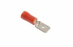 electrical accessory, material flat insulated.2.8/0.8mm red 100pc