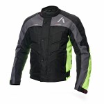 jacket for motorcyclist ADRENALINE PYRAMID 2.0 PPE paint black/fluorestseeriv/grey/yellow, dimensions M