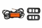 tasovilkku  (oranssi, 12/24V, LED, kiinnitys: 2-pultilla/ruuvilla, 2 välähdysohjelmaa, voidaan synkronoida useita vilkkuja yhteen; johto 3m)