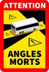 Pimeala наклейка ANGLES MORTS (1шт, Prantsusmaale, автобусы) 17cm x 25cm