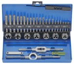 verktygssats för gängmätare, hand 33 st., gängmått: m10x1,5/m12x1,75/m3x0,5/m4x0,7/m5x0,8/m6x1/m8x1,25 mm