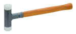 Dead blow soft faced nylon hammer, Ø 32 mm, 600g, Hickory handle