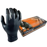 Disposable nitrile gloves M-Safe Grippaz 246BK, 50pcs box, 0,15mm thick, black, size 8/M