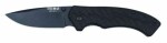 Foldable knife stainless steel with 77mm blade, black handle. Irimo blister