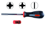 Bit holder screwdriver 1/4" + bits PH1/2,PZ1/2,SL4,5/5,5 6pcs