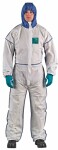 Disposable coverall Type 5/6 Ansell Alphatec 1800 Comfort, white/blue, breathable full back, size M