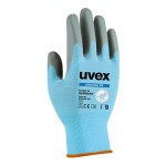 Safety gloves Uvex Phynomic C3, cut level 3, blue, size 8
