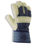 Safety gloves, Uvex Topgrade 8000, cowgrain leather, fabric cuff size 9