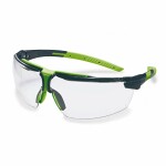 Apsauginiai akiniai uvex i-3 s, bespalviai, lęšis su supravision excellence danga, rėmelis juodas/žalias