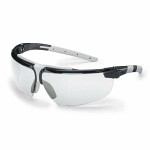 Apsauginiai akiniai uvex i-3 s, bespalviai, supravision plus, rėmelis juodas/pilkas