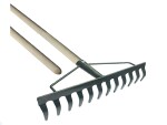 metal-rake,12 tines+handle 1,4m