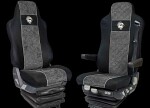 Seat cover set (2pc) DAF XF105 12-/106 13-; 85CF ,right and left, grey