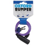 замок трос Oxford Bumper фиолетовый 6mm x 600mm