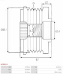  Ģeneratora brīvgaitas mehānisms Brand new | AS-PL | Alternator freewheel pulleys AFP0010