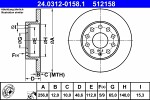 ATE  Тормозной диск PowerDisc 24.0312-0158.1