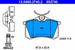 ATE  Комплект тормозных колодок,  дисковый тормоз 13.0460-2740.2
