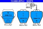 ATE  Комплект тормозных колодок,  дисковый тормоз 13.0460-2875.2