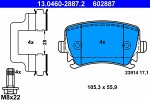 ATE  Комплект тормозных колодок,  дисковый тормоз 13.0460-2887.2