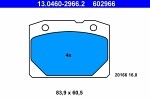 ATE  Комплект тормозных колодок,  дисковый тормоз 13.0460-2966.2