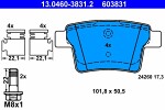 ATE  Комплект тормозных колодок,  дисковый тормоз 13.0460-3831.2