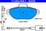 ATE  Комплект тормозных колодок,  дисковый тормоз 13.0460-3838.2